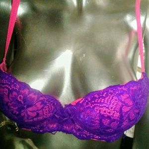 Victoria Secret Pink purple padded bra size 36c